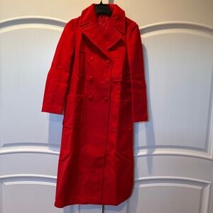 Double Breasted Mixed Wool Midi Coat, S